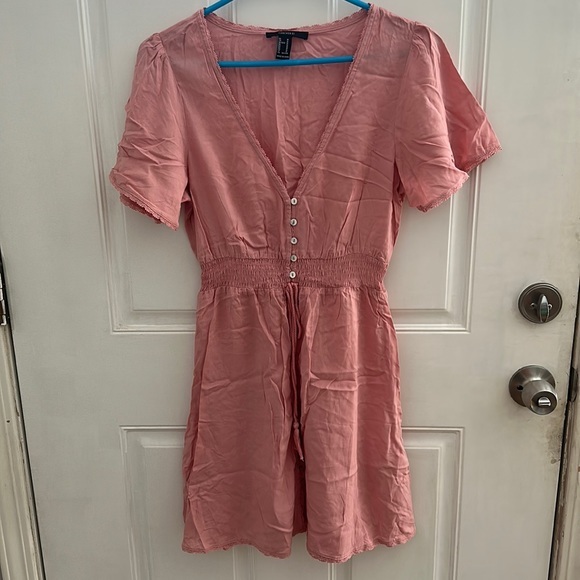 Forever 21 Dresses & Skirts - FOREVER 21 | Pink Button Up Dress Size Medium